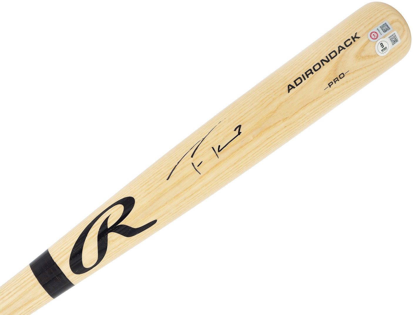 Trea Turner Autographed Blonde Rawlings Adirondack Baseball Bat Philadelphia Phillies Beckett BAS Witness Stock #234071