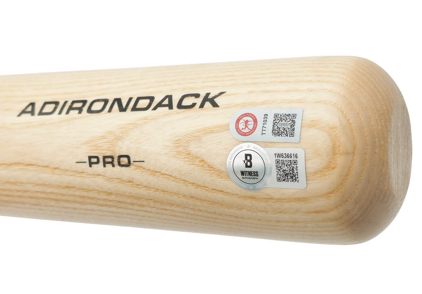 Trea Turner Autographed Blonde Rawlings Adirondack Baseball Bat Philadelphia Phillies Beckett BAS Witness Stock #234071