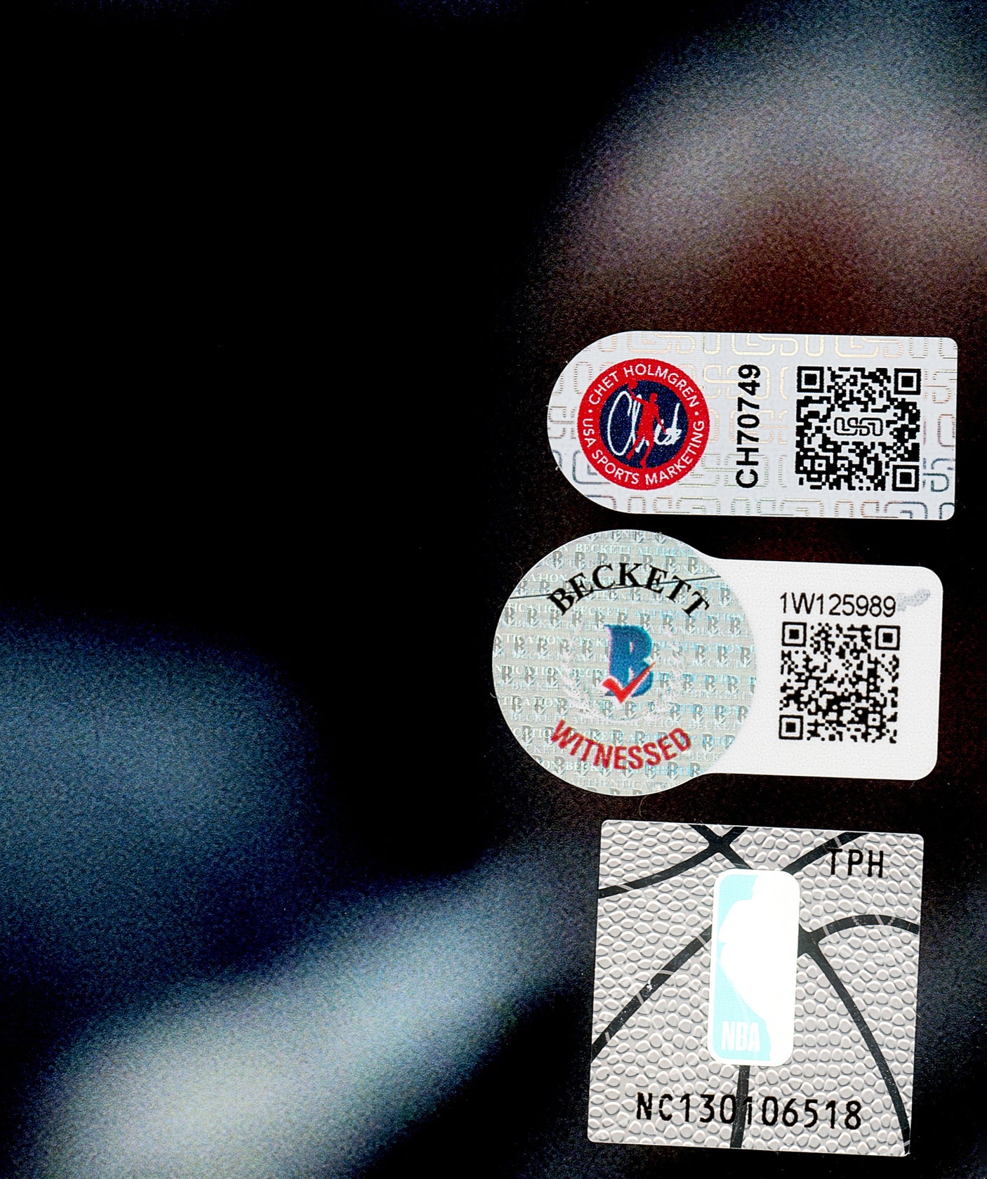 Chet Holmgren Autographed 16x20 Photo Oklahoma City Thunder Beckett BAS Witness Stock #234055