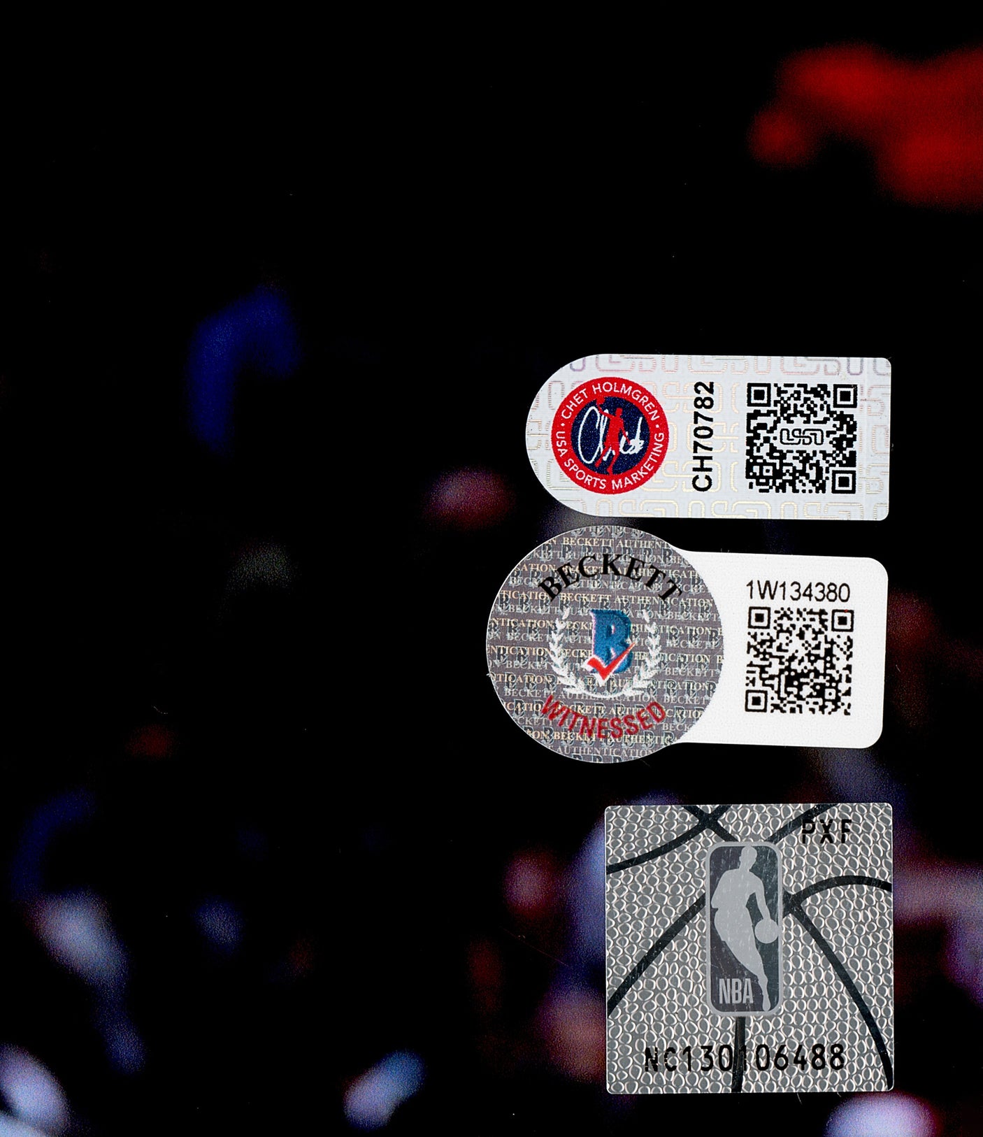 Chet Holmgren Autographed 16x20 Photo Oklahoma City Thunder Beckett BAS Witness Stock #234058