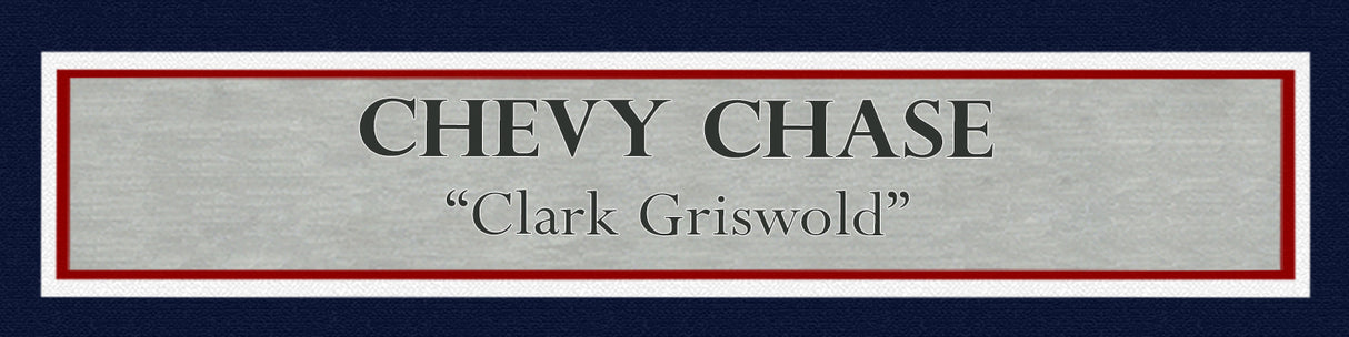 Chevy Chase Autographed Framed 11x17 Christmas Vacation Movie Poster Clark Griswold Beckett BAS QR Stock #233877