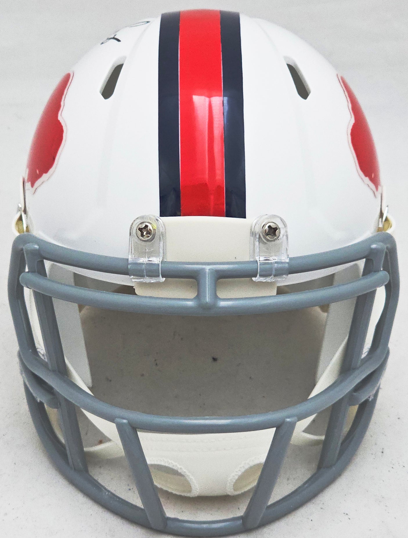 Thurman Thomas Autographed 65-73 Buffalo Bills Throwback White Speed Mini Helmet Beckett BAS Witness Stock #220472