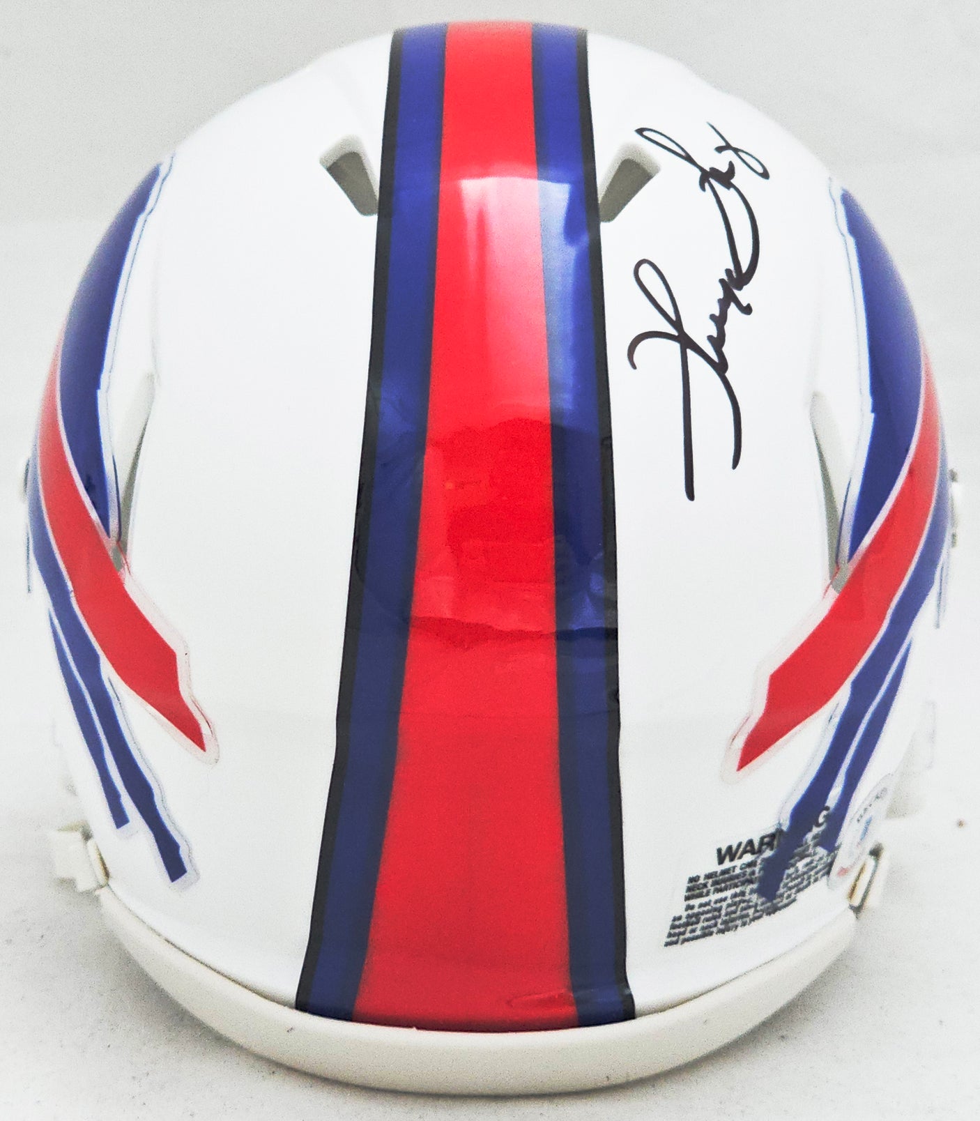 Thurman Thomas Autographed Buffalo Bills White Speed Mini Helmet Beckett BAS Witness Stock #220470