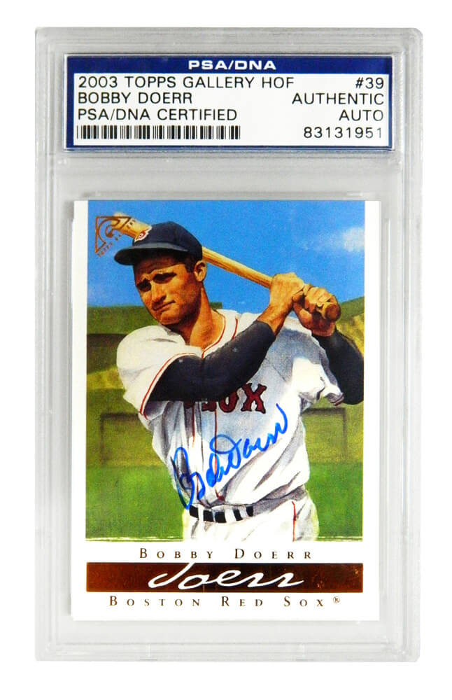 Bobby Doerr Signed Boston Red Sox 2003 Topps Gallery Trading Card #39 - (PSA Encapsulated)