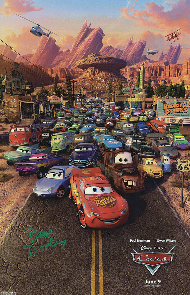 Paul Dooley Signed Cars 11x17 Movie Poster - (In Green)