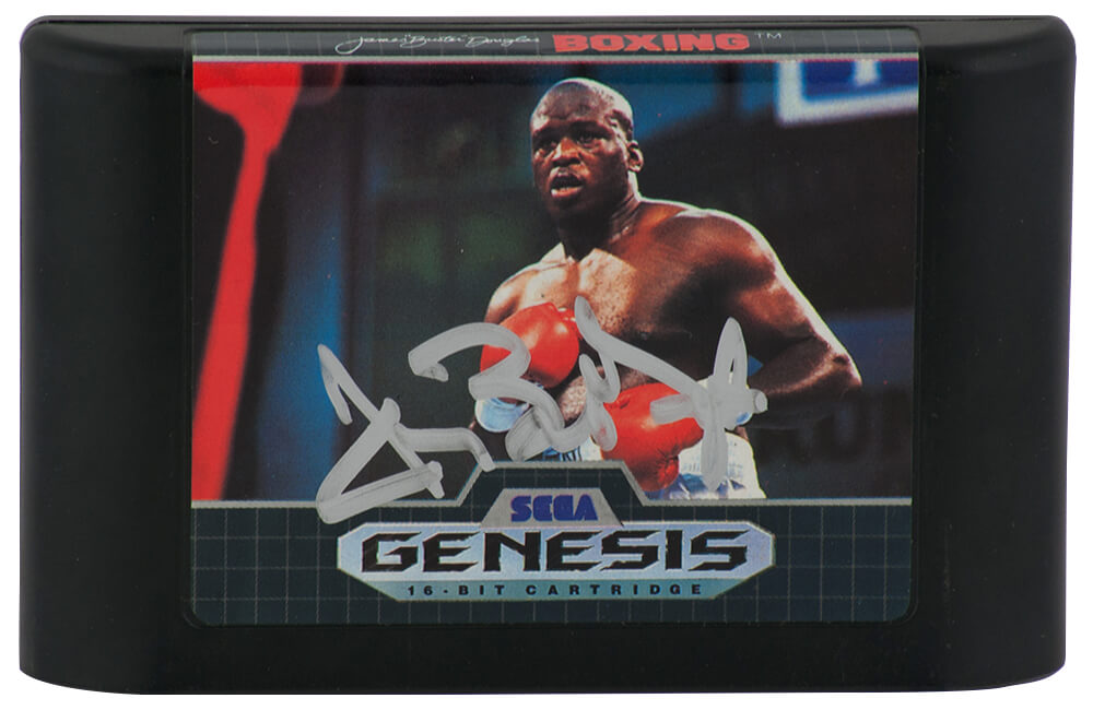 James Buster Douglas Signed Sega Genesis James Buster Douglas Knockout Boxing Video Game Cartridge