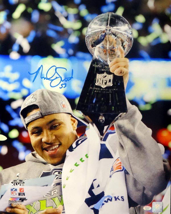 Malcolm Smith Autographed 16x20 Photo Seattle Seahawks Super Bowl MCS Holo Stock #72385