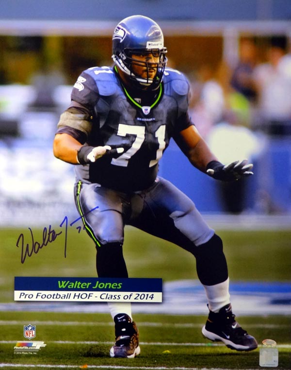 Walter Jones Autographed 16x20 Photo Seattle Seahawks MCS Holo Stock #72812