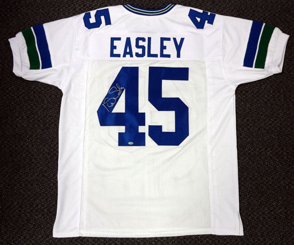 Seattle Seahawks Kenny Easley Autographed White Jersey MCS Holo Stock #90871