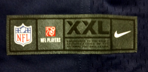 Seattle Seahawks Russell Wilson Autographed Blue Nike Twill Jersey Size XXL RW Holo Stock #71432