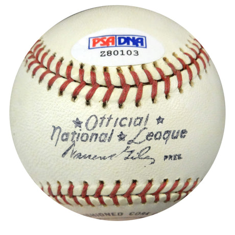 Frank Gustine Autographed Official NL Baseball Pittsburgh Pirates "To Johnny, Best Wishes" PSA/DNA #Z80103