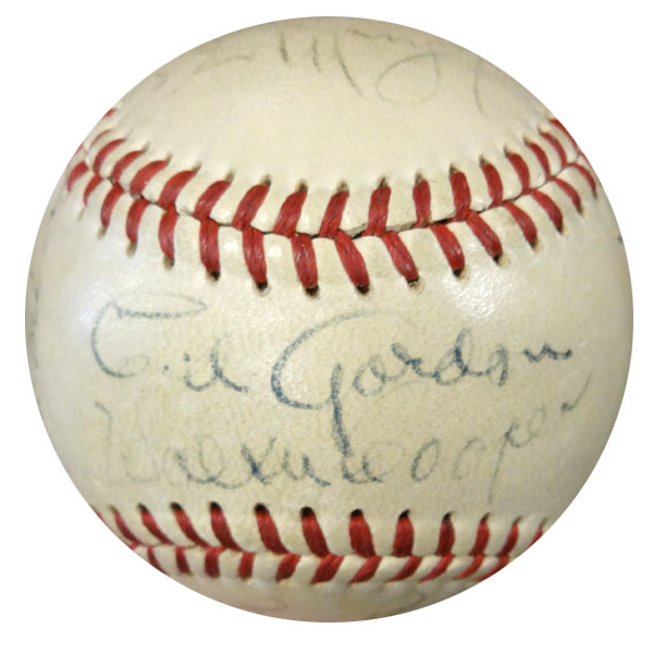 1948 New York Giants Autographed Official NL Baseball With 19 Signatures Including Johnny Mize PSA/DNA #W06937