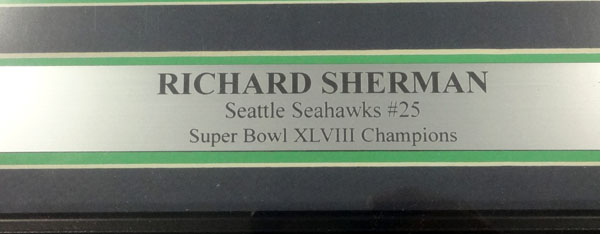 Richard Sherman Autographed Framed 16x20 Photo Seattle Seahawks RS Holo Stock #90705