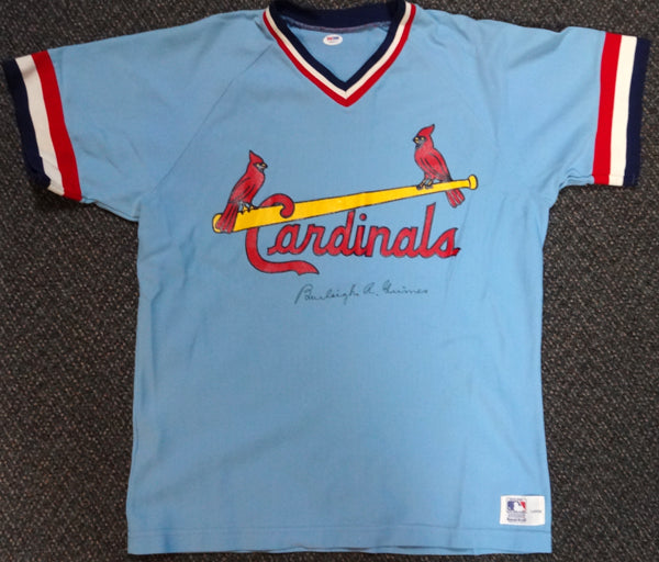 St. Louis Cardinals Burleigh Grimes Autographed Blue Jersey PSA/DNA #W06972