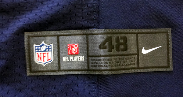 Seattle Seahawks Russell Wilson Autographed Blue Nike Elite Jersey Size 48 RW Holo Stock #60976