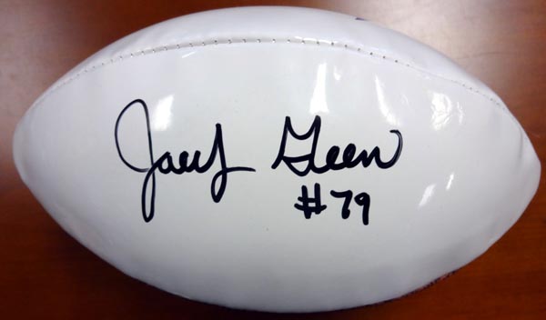 Jacob Green Autographed White Logo Football Seattle Seahawks MCS Holo Stock #82241