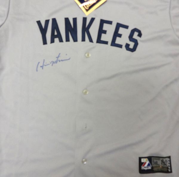 New York Yankees Hideki Matsui Autographed Gray Majestic Jersey MLB Holo # FJ174997