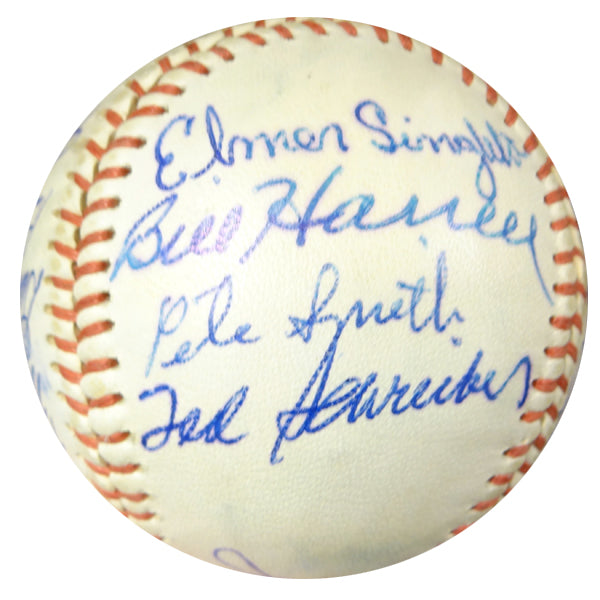 1962 Seattle Rainiers Team Signed Autographed Baseball With 21 Signatures Including Johnny Pesky SKU #102570