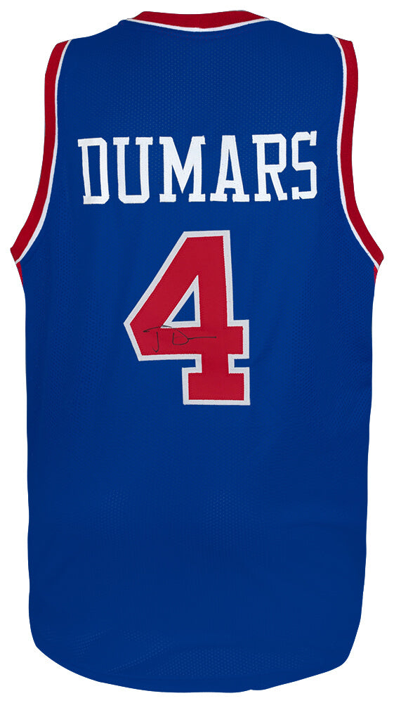 Joe Dumars Signed Blue Custom Basketball Jersey