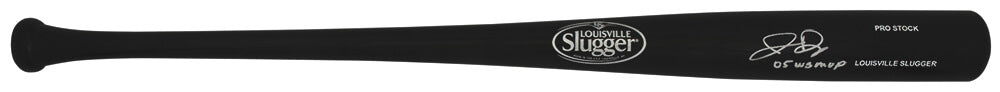 Jermaine Dye Signed Louisville Slugger Pro Stock Black Baseball Bat w/05 WS MVP