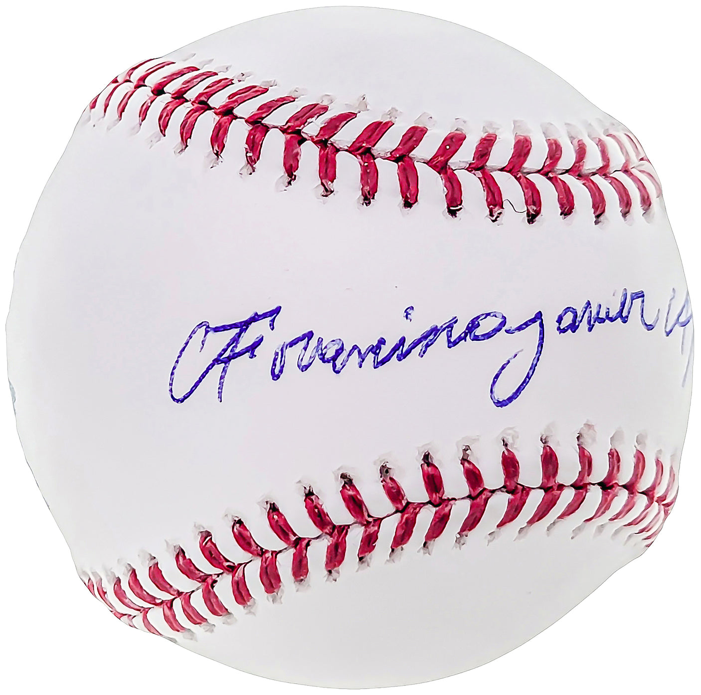 Francisco Alvarez Autographed Official MLB Baseball New York Mets Full Name Beckett BAS Witness Stock #207557