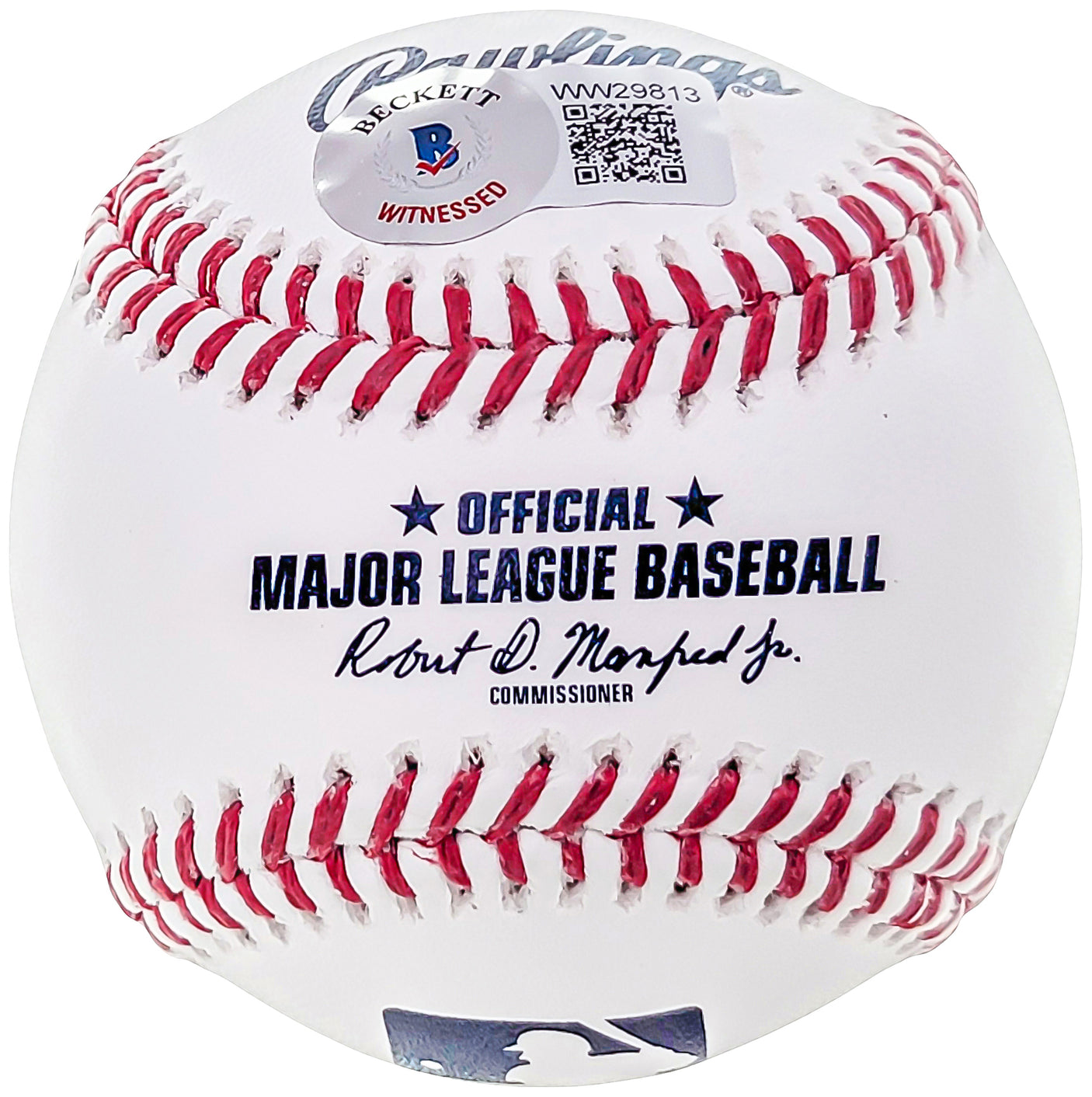 Francisco Alvarez Autographed Official MLB Baseball New York Mets Full Name Beckett BAS Witness Stock #207557