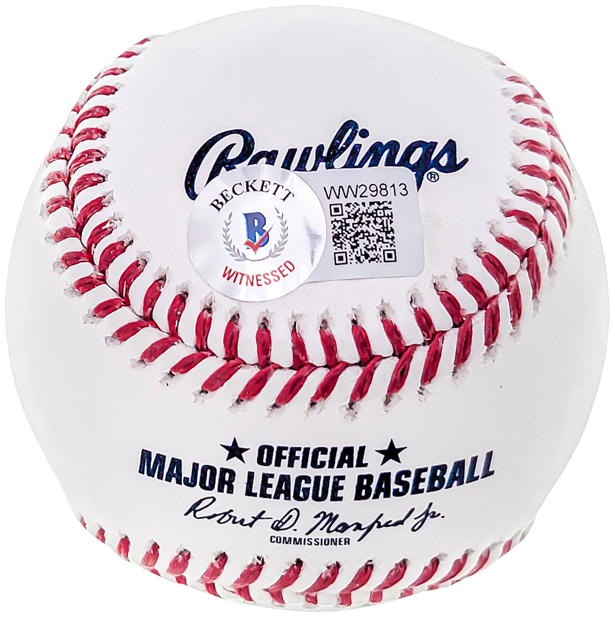 Francisco Alvarez Autographed Official MLB Baseball New York Mets Full Name Beckett BAS Witness Stock #207557