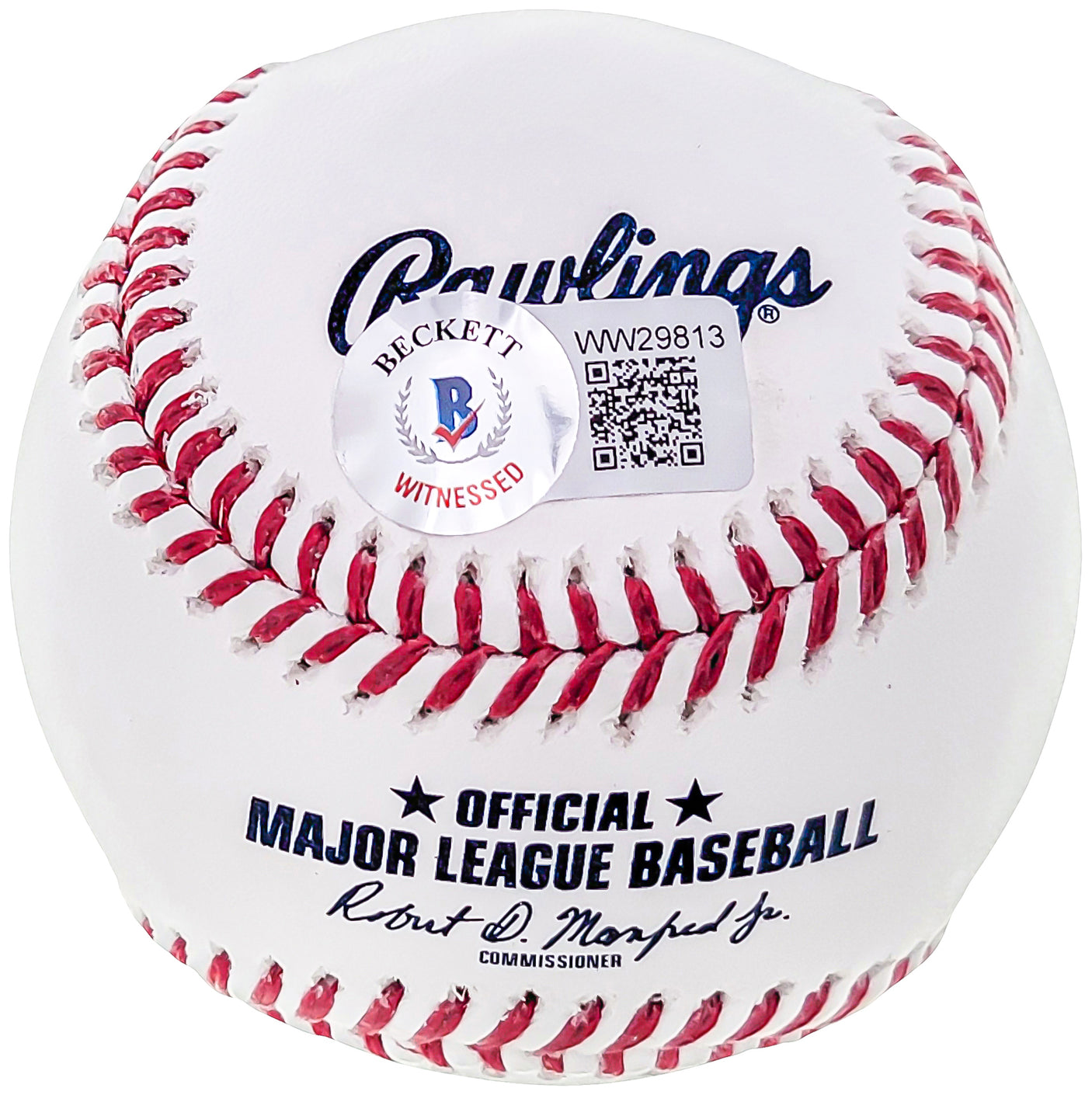 Francisco Alvarez Autographed Official MLB Baseball New York Mets Full Name Beckett BAS Witness Stock #207557