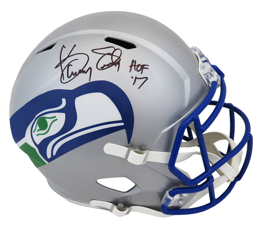 Kenny Easley Signed Seattle Seahawks Throwback Riddell Full Size Speed Replica Helmet w/HOF'17