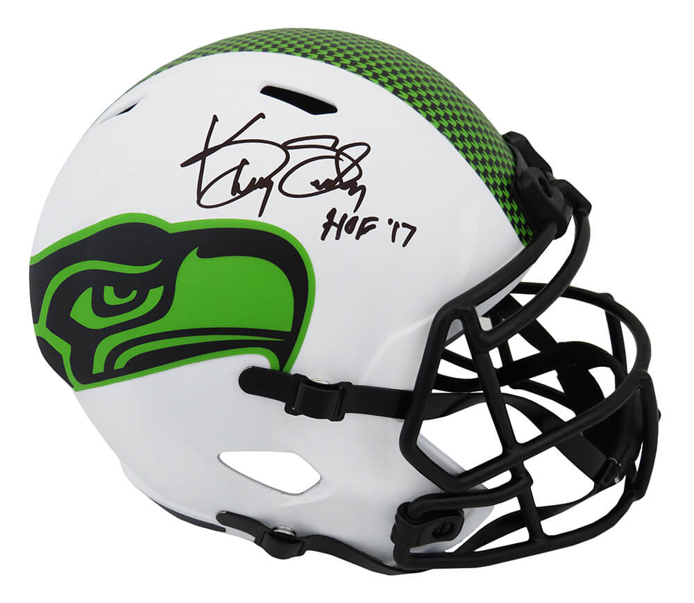 Kenny Easley Signed Seattle Seahawks Lunar Eclipse White Matte Riddell Full Size Speed Replica Helmet w/HOF'17
