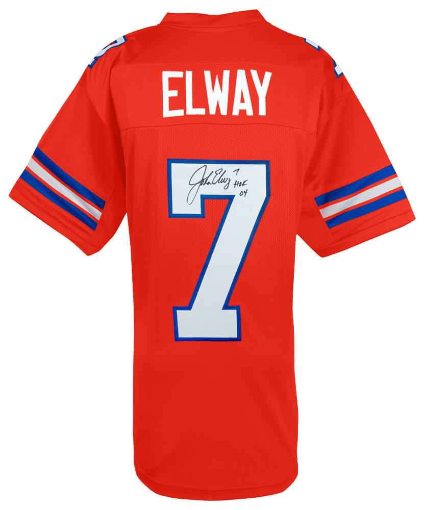 John Elway Signed Orange Crush Custom Football Jersey w/HOF'04