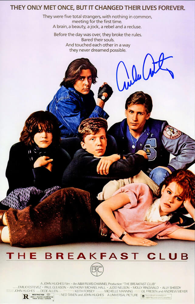 Emilio Estevez Signed The Breakfast Club 11x17 Movie Poster