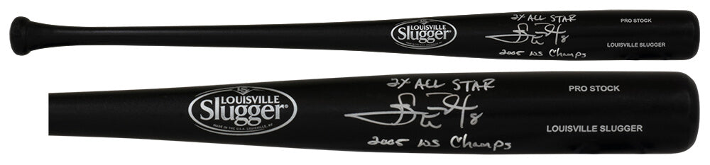 Carl Everett Signed Louisville Slugger Pro Stock Black Baseball Bat w/2x All Star, 2005 WS Champs