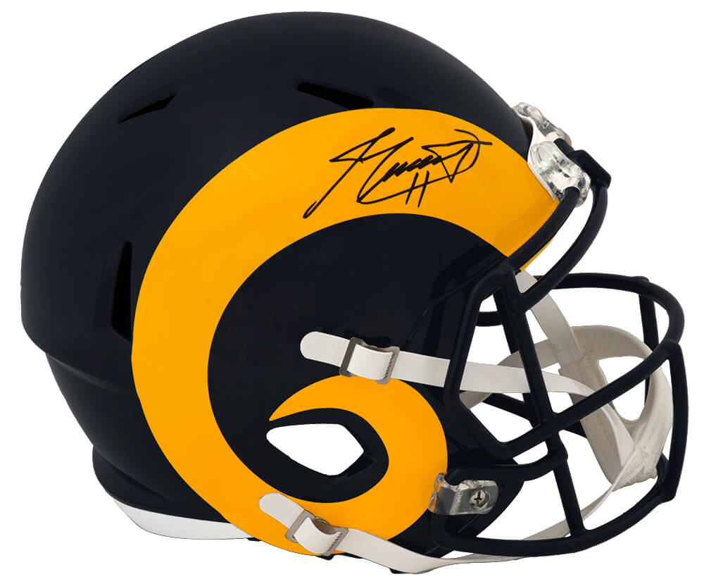 Jim Everett Signed Los Angeles Rams Throwback Riddell Full Size Speed Replica Helmet