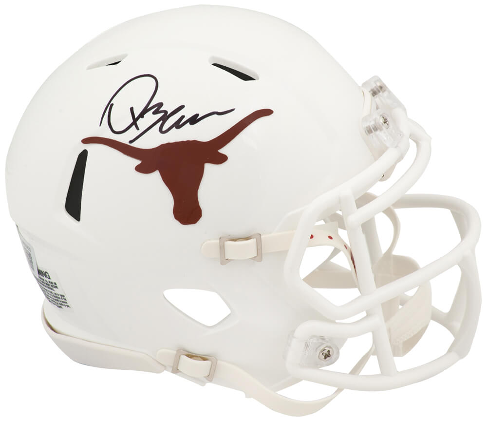Quinn Ewers Signed Texas Longhorns Riddell Speed Mini Helmet - (Beckett)