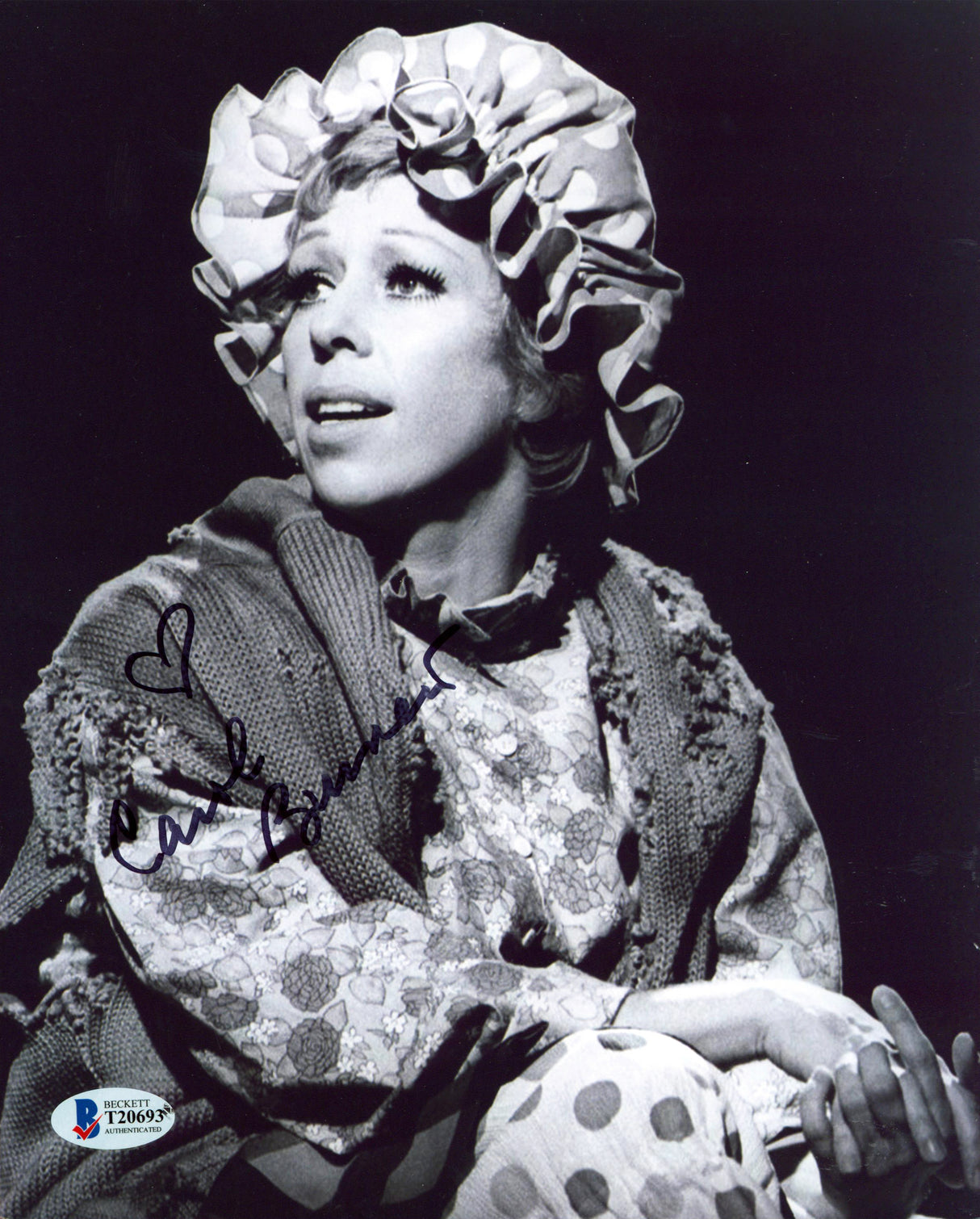 Carol Burnett Authentic Signed 8x10 Photo Autographed BAS #T20693