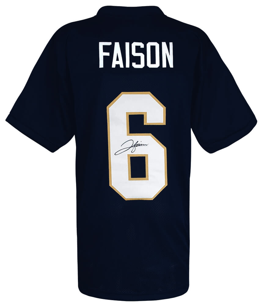Jordan Faison Signed Navy Custom College Football Jersey
