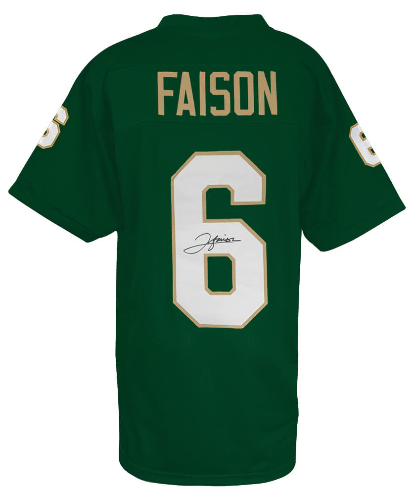Jordan Faison Signed Green Custom College Football Jersey