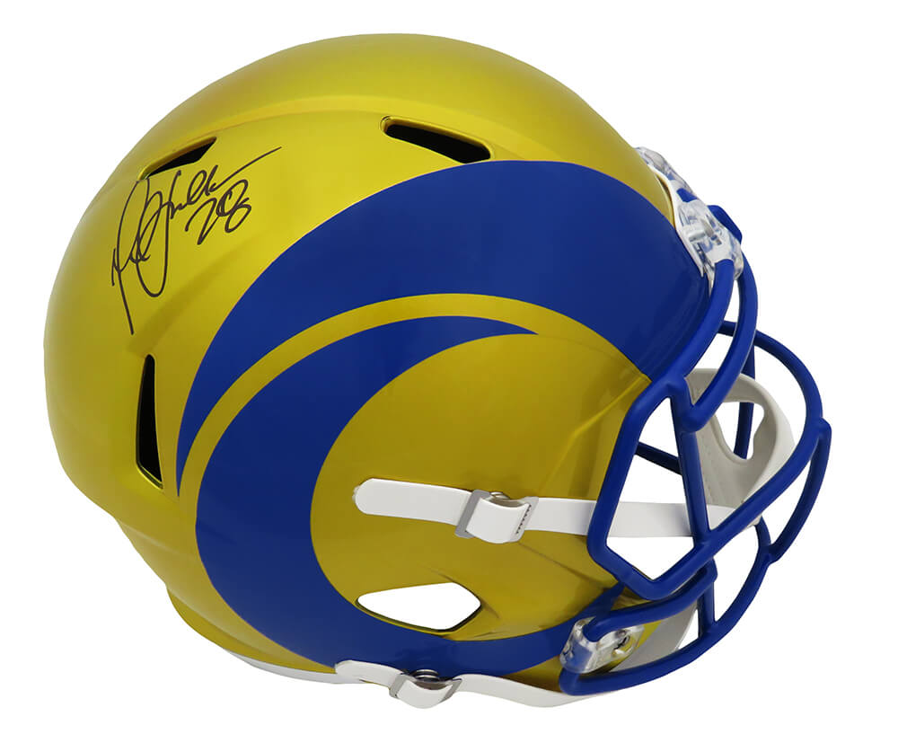 Marshall Faulk Signed Rams FLASH Riddell Full Size Speed Replica Helmet