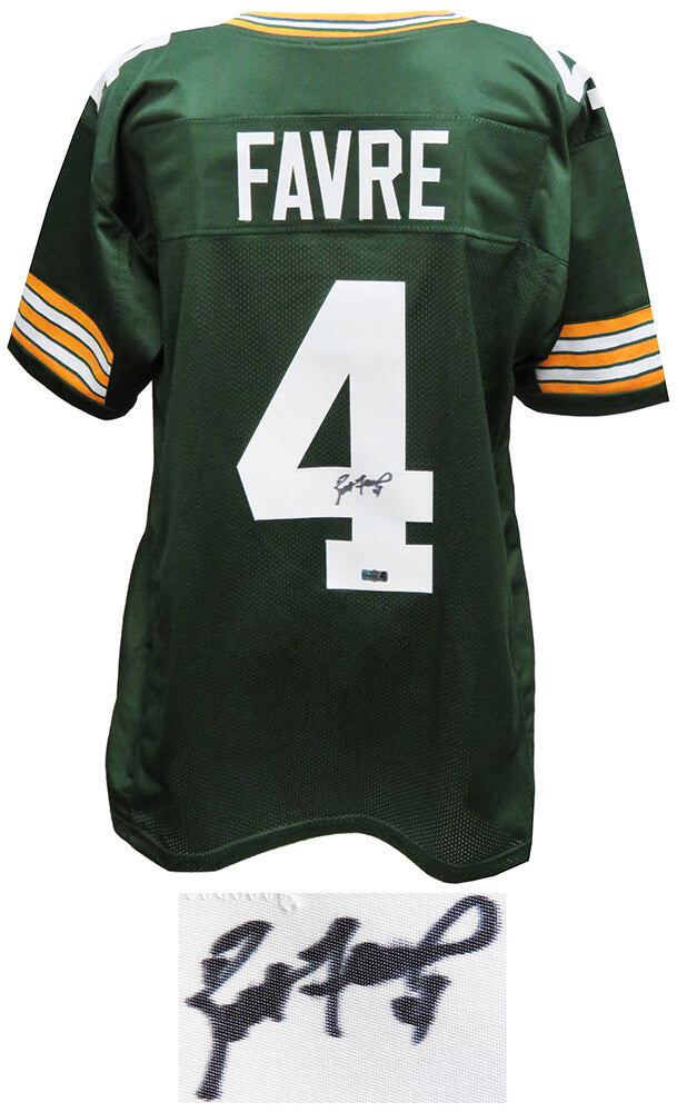 Brett Favre Signed Green Custom Football Jersey