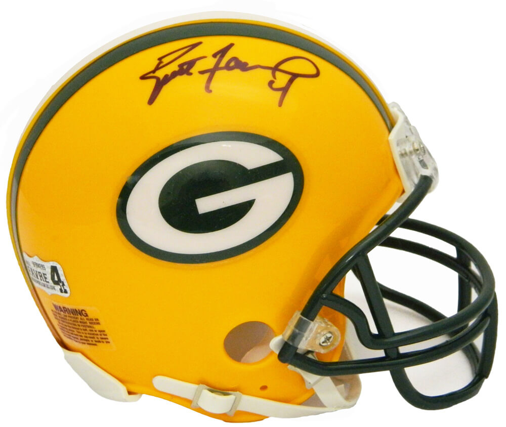 Brett Favre Signed Green Bay Packers Riddell Mini Helmet