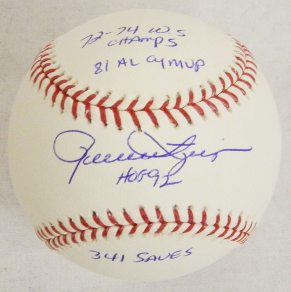 Rollie Fingers Signed MLB Stat Baseball w/4 Inscriptions