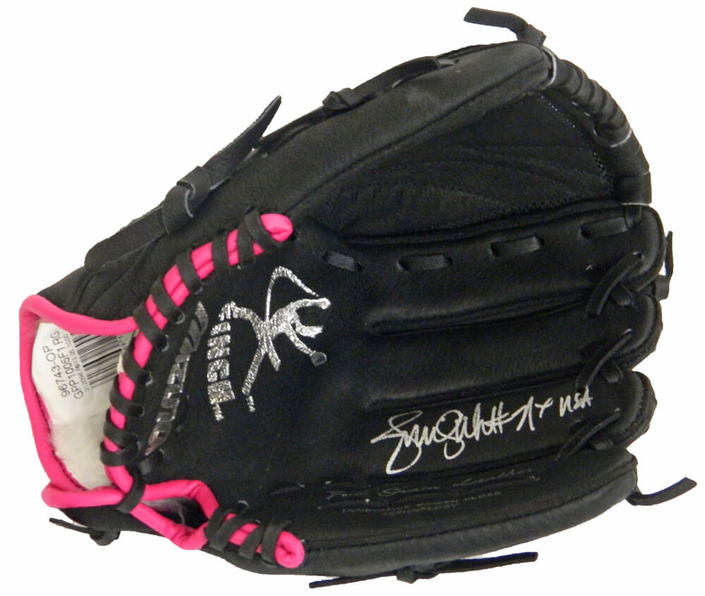 Jennie Finch Signed Mizuno Black Jennie Finch Logo 10 Inch Softball Glove