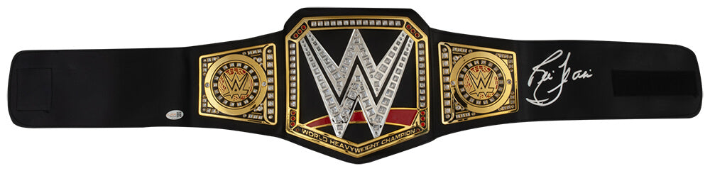 Ric Flair Signed WWE 2020 World Heavyweight Champion Replica Toy Wrestling Black Belt - (JSA)