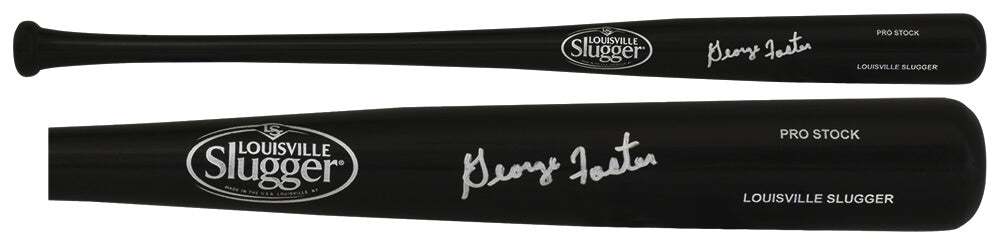 George Foster Signed Louisville Slugger Pro Stock Black Baseball Bat