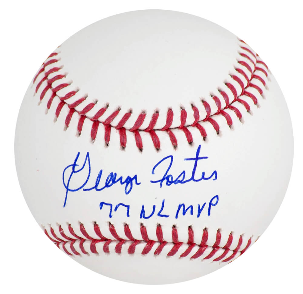 George Foster Signed Rawlings Official MLB Baseball w/77 NL MVP