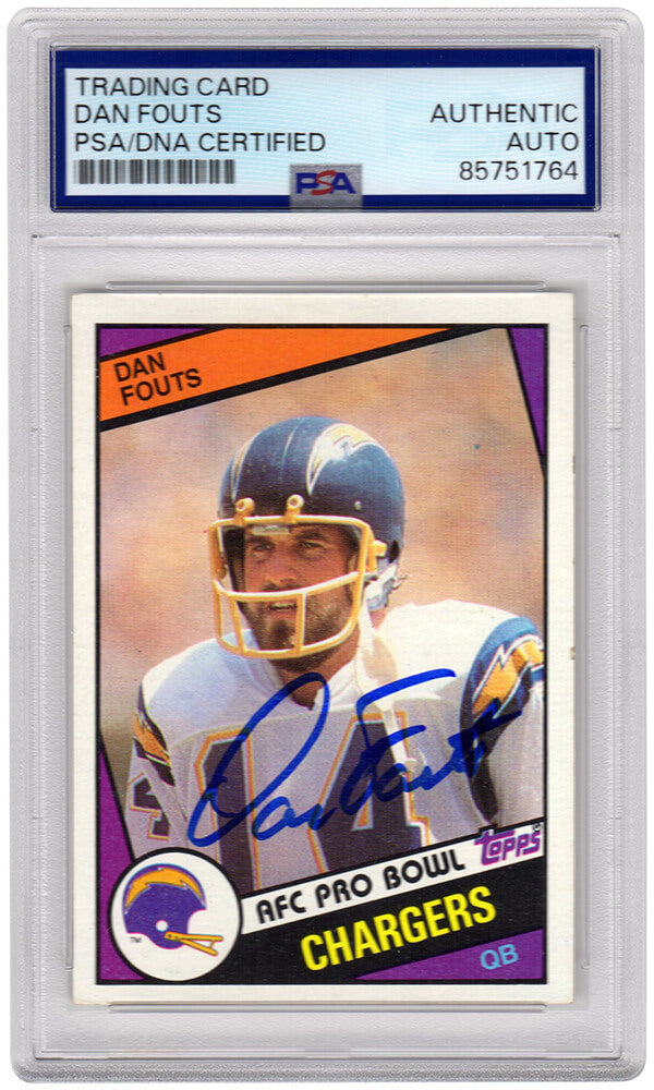 Dan Fouts Signed Chargers 1984 Topps Football Card #179 - (PSA Encapsulated)