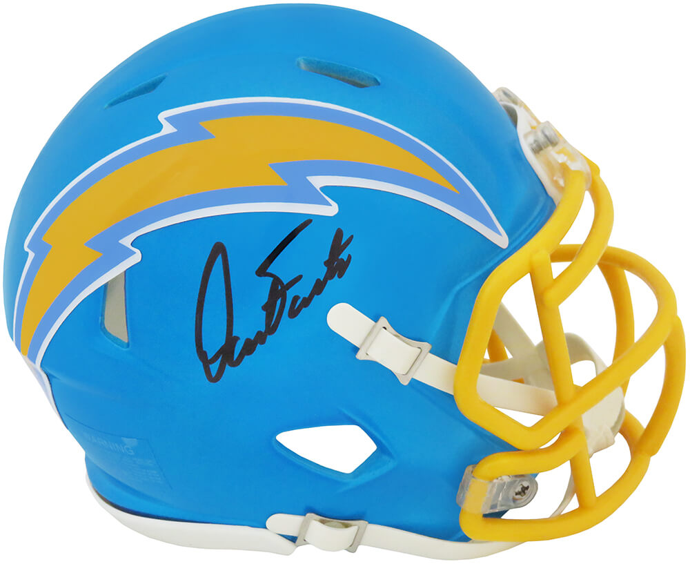 Dan Fouts Signed Chargers FLASH Riddell Speed Mini Helmet (In Black)