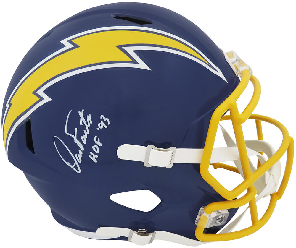 Dan Fouts Signed Chargers Navy T/B Riddell Full Size Speed Replica Helmet w/HOF'93 (White Ink)