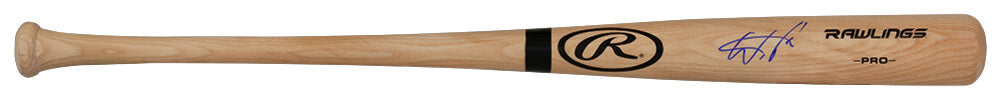 Wander Franco Signed Rawlings Pro Blonde Baseball Bat - (JSA)